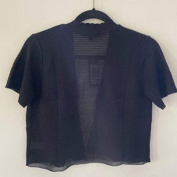 Tiana B. Cropped cardigan NWT size medium black - Picture 5 of 5